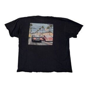 Vintage In N Out Burger T-Shirt Size 3XL Black Faded Hot Rod Fire Bird